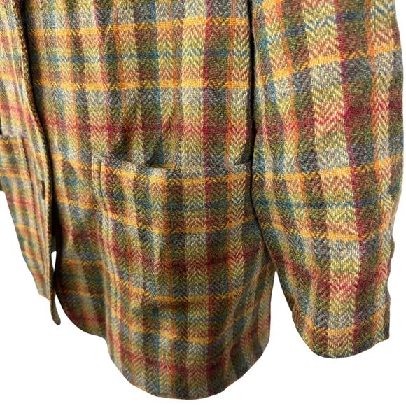 Liz Claiborne Sport Vintage Plaid Herringbone 100% Wool Suit Jacket Blazer sz 6 - Picture 8 of 16